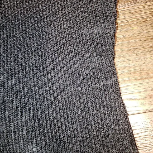 Quince Cropped Square Neck Ribbed Knit Tank NWT Black Small - Picture 4 of 8